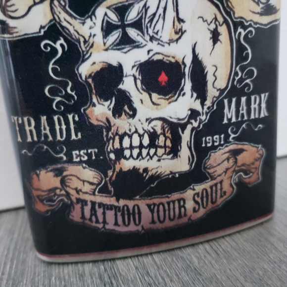 The Original Lucky 13 Tattoo Your Soul Flask 8 oz - Picture 8 of 13